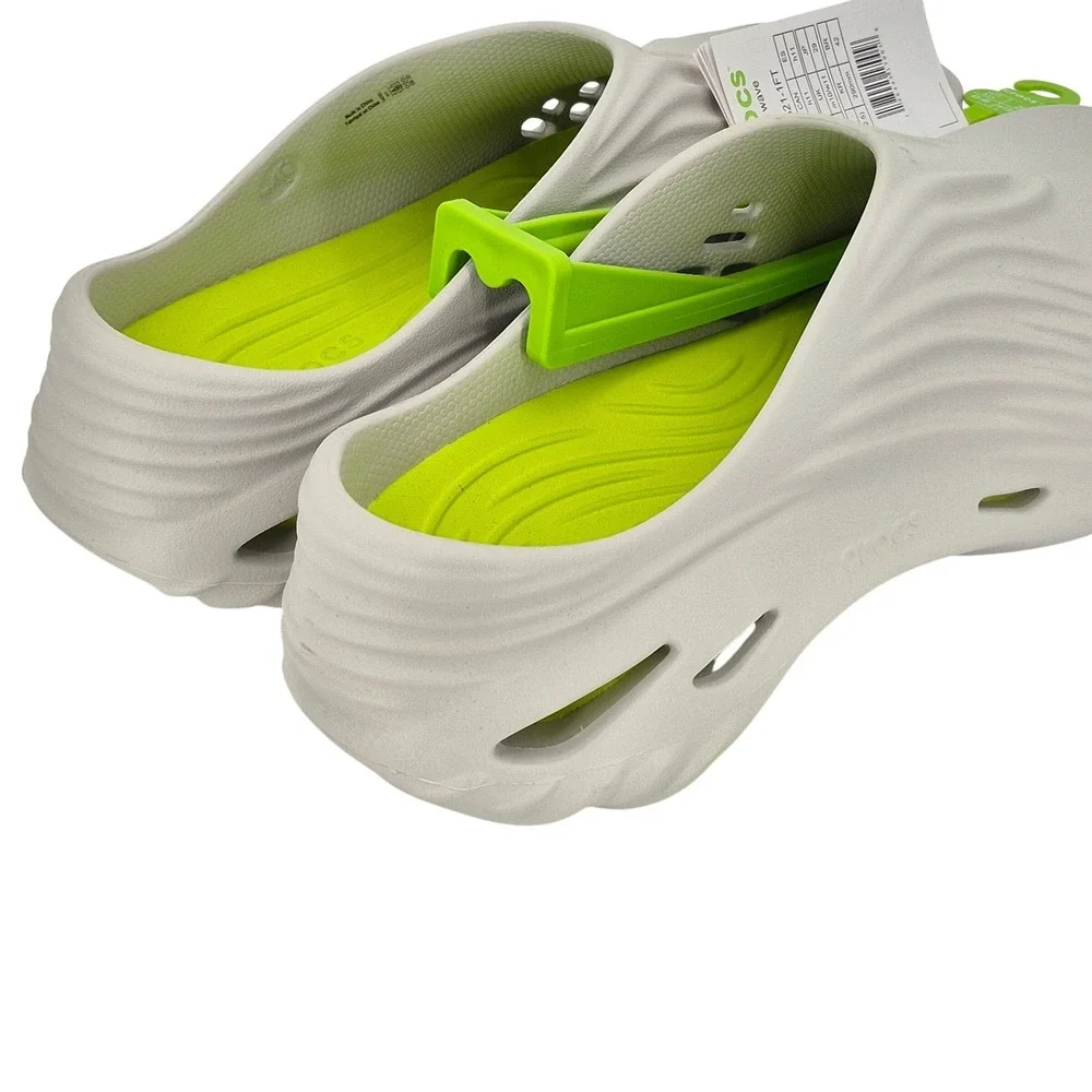 Crocs Echo Wave Clogs Atmosphere Gray Men's Size 11 Sandals Shoes NEW
